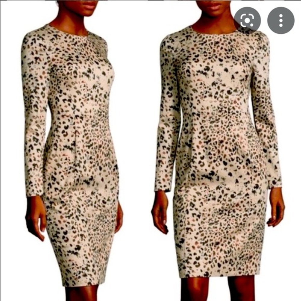 Leopard Print Long Sleeve Dress